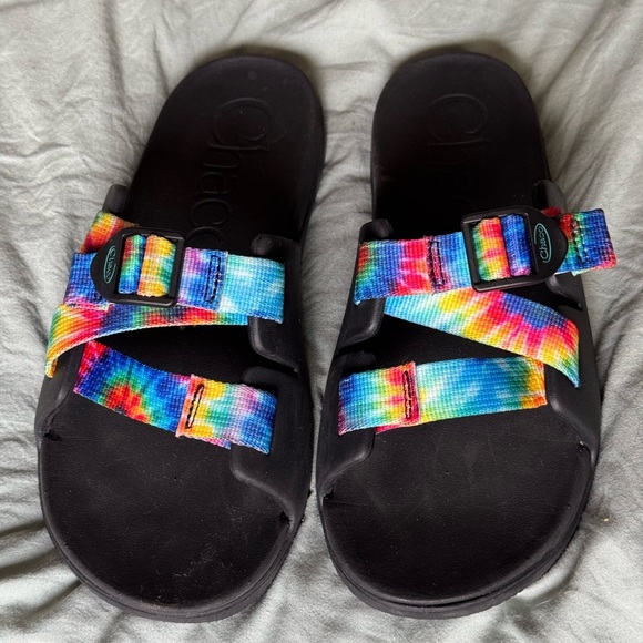 Chaco Black Chillos Slip On Slides Sandals K5 - Picture 1 of 5